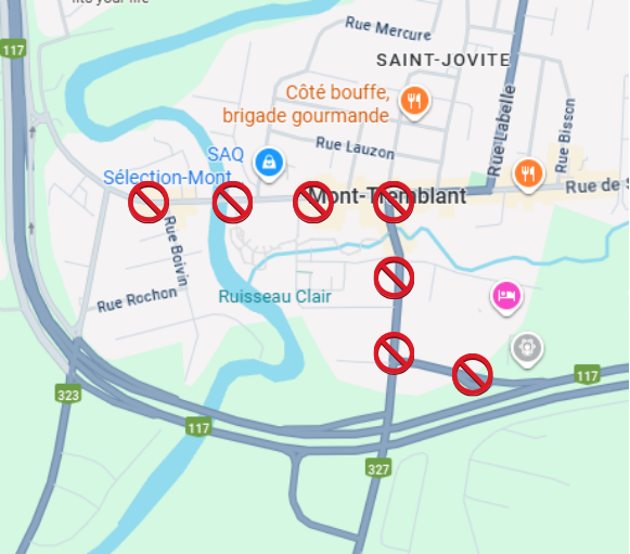 Carte du circuit du village
